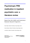 Psychotropic PRN medication in inpatient psychiatric care: a literature review