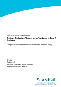 Diet and Medication Therapy in the Treatment of Type 2 Diabetes