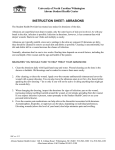 INSTRUCTION SHEET: ABRASIONS University of North Carolina Wilmington Abrons Student Health Center