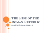 Chapter 33 Rise of the Roman Republic