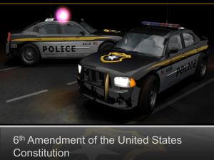 6th Amendment of the United States Constitution