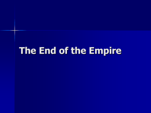 The End of the Empire Rome`s Greatness