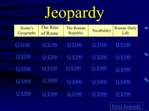 Jeopardy - Chandler Unified School District