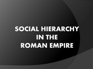Social Hierarchy in the Roman Empire