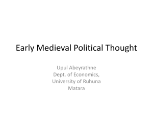 Early Medieval Political Thought