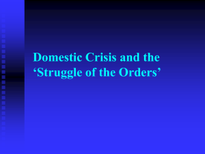 Domestic Crisis and the `Struggle of the Orders`