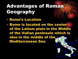 Advantages of Roman Geography