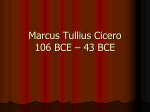 Marcus Tullius Cicero - Nipissing University Word