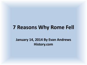 7 Reasons Why Rome Fell