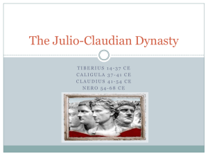 The Julio-Claudian dynasty