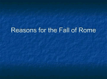 Reasons for the Fall of Rome