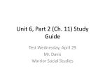 unit 6, part 2 study guide