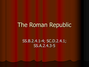 The Roman Republic - Miami Beach Senior High School