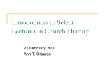 Introduction to Select Lectures in Church History