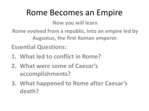 Rome Becomes an Empire - Oakland Schools Moodle