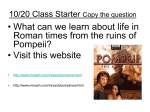 10/20 Class Starter Copy the question