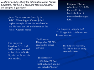 starter activity. Study the information about Roman