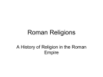 Roman Religions and Early Christianity
