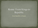 Rome: From Kings to Republic