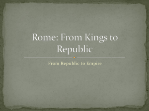 Rome: From Kings to Republic