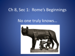 8.1 Roman Beginnings PowerPoint
