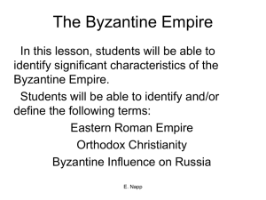 The Byzantine Empire - White Plains Public Schools