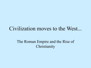 Civilization moves to the West