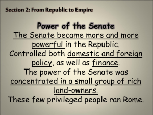 Section 2: From Republic to Empire