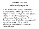 Roman society - CLIO History Journal