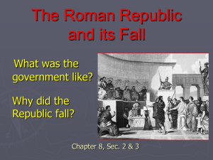 ROMAN REPUBLIC What is a REPUBLIC?