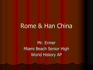 Rome & Han China - Miami Beach Senior High School