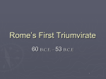 Rome`s First Triumvirate