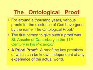 The Ontological Proof