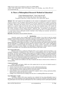 IOSR Journal of Research &amp; Method in Education (IOSR-JRME)