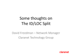 The ID/LOC Split - UK Network Operators` Forum