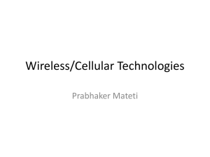 Wireless/Cellular Technologies