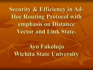 Security & Efficiency in Ad-Hoc Routing Protocol with emphasis on
