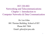 IST 220-001: Networking and Telecommunications