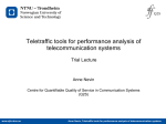 Teletraffic tools for performance analysis