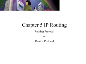 Routing Protocol vs. Routed Protocol