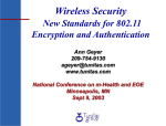 New 802.11 Security Standards