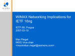 WiMAX Networking implications for IETF 16ng