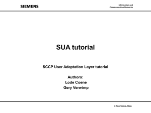 SCCP user adaptation layer(SUA)