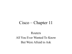 Cisco – Chapter 11 - YSU Computer Science & Information