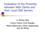 Evaluation of the Proximity betw Web Clients and their