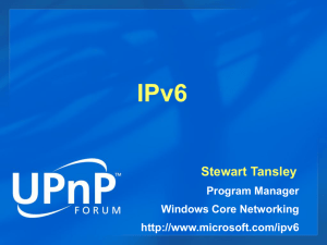 IPv6 for UPnP Forum