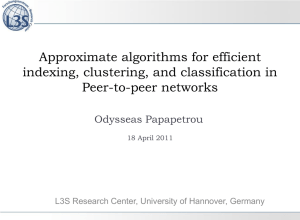 Approximate algorithms for efficient indexing, clustering