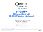 E1-GSM - Orion Telecom