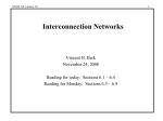 Interconnection networks 1 - Thayer School of Engineering