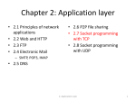 Chapter 2: Application layer - Southern Adventist University